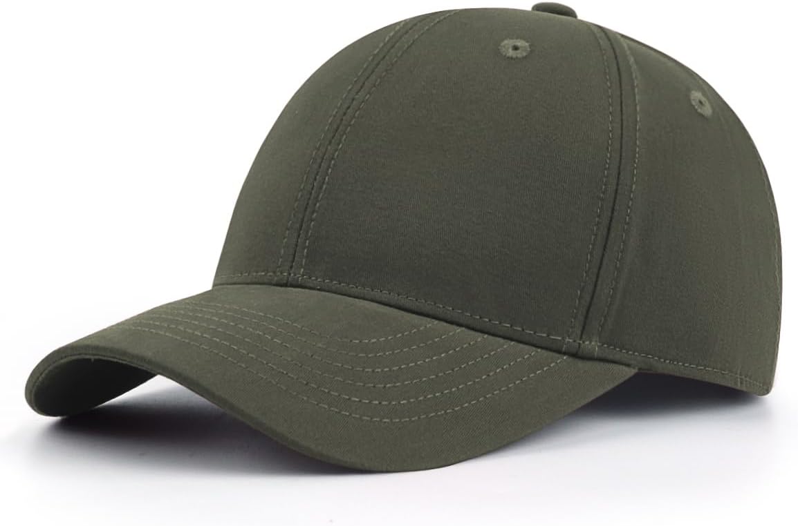 XL XXL Big Head Baseball Cap, 100% Cotton Adjustable High Crown Hat | Roomy Large Size Fit - Fits 23.6"-24.8" / 60-63 cm, made for men and women who feel squeezed in standard sizes.