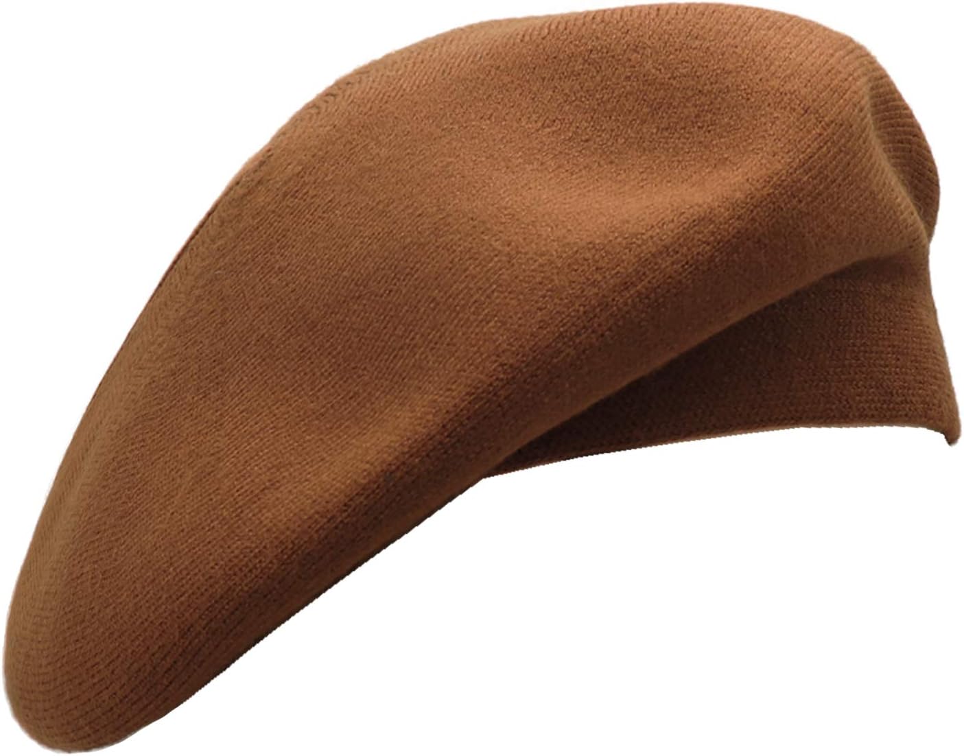 French Beret Hat,Reversible Solid Color Cashmere Beret Cap for Womens Girls Lady Adults