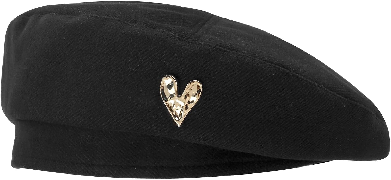 Beret Hat Black French Style Women Beret Hats Classic Winter Cotton Cap