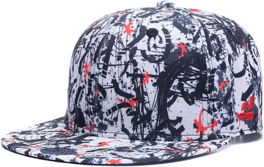 Snapback Hat for Men Women,Hip Hop Style Colorful Flat Bill Hats Teens Adjustable Baseball Cap